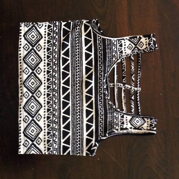 tribal print crop top