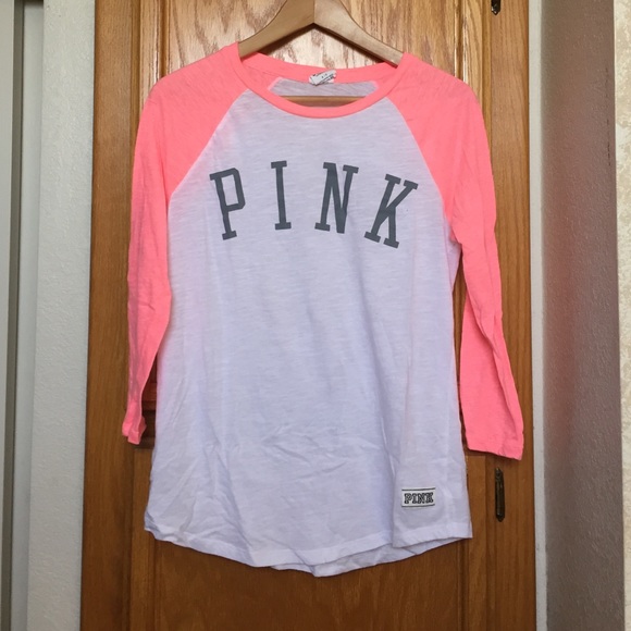 Pink baseball tee