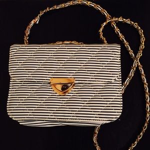 Francesca's Striped Cross Body Bag