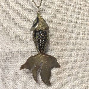 Koi Fish Necklace Bronze