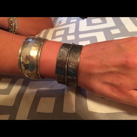 2 Pewter cuffs.