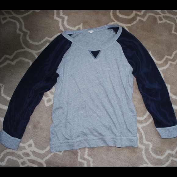 JCrew Half Knit & Silk Top