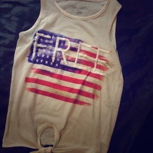 American flag tank crop top
