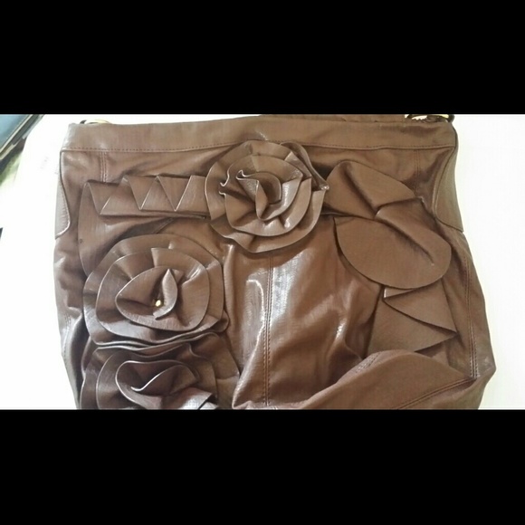 Chocolate brown hand bag. Trade 35.