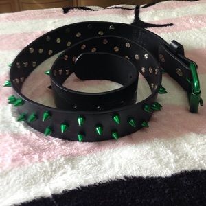 Green Spiked Belt