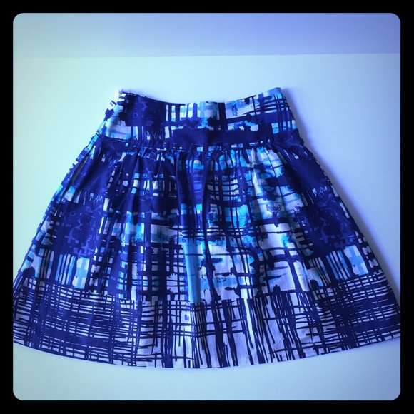 LIMITED watercolor a-line skirt with pockets: XS