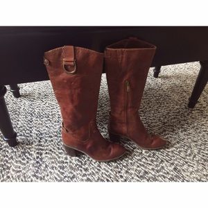 Ann Klein Cognac Brown Brenton Tall Riding Boots
