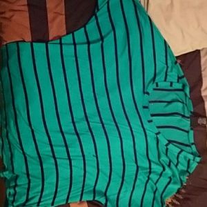 Rue 21 stripe green shirt