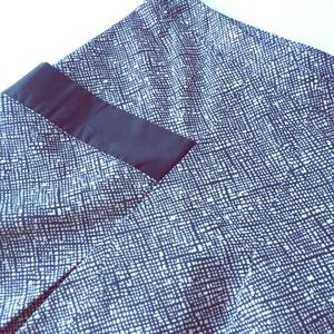 LIMITED navy and white a-line pocket skirt: XS