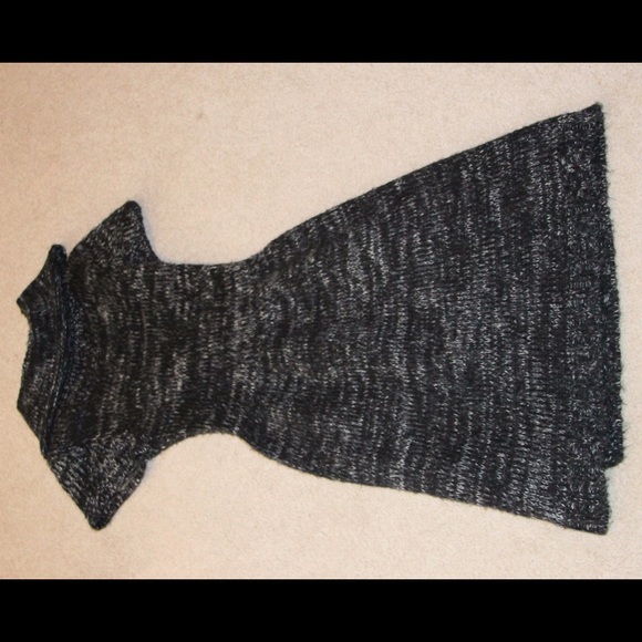 Gray Cowl Neck Sweater Dress