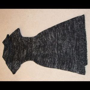 Gray Cowl Neck Sweater Dress