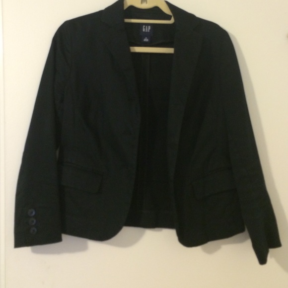 Gap black 3/4 length cotton blazer