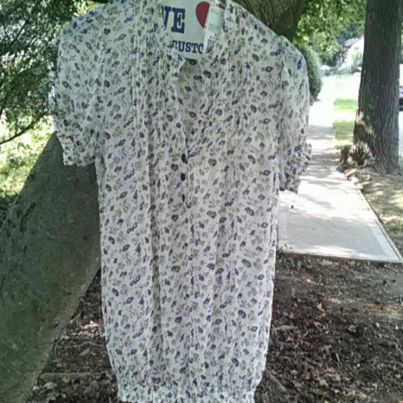 New Forever VII purple flowery top - Picture 1 of 4