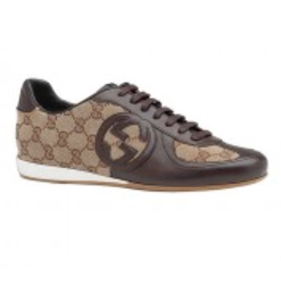 Gucci interlocking G brown sneakers 7 1/2 and 8