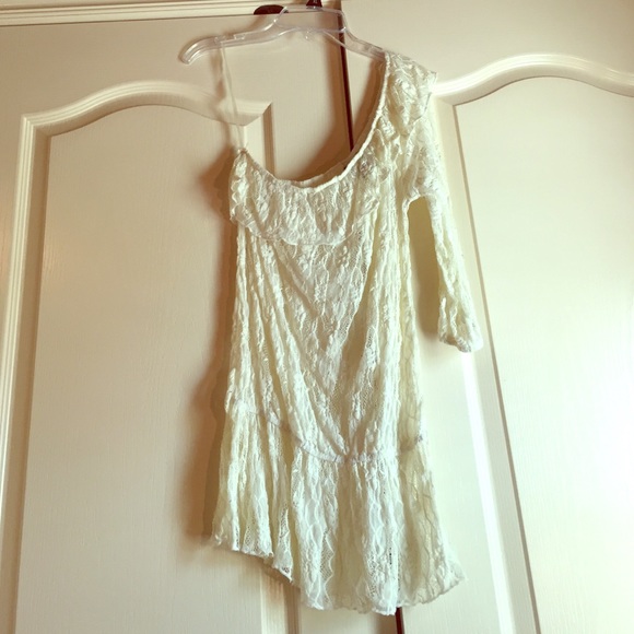 Rue 21 One Shoulder Lace Shirt - Picture 1 of 2
