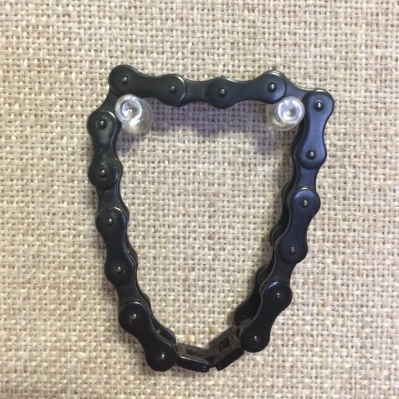 Black Bike Chain Style Bracelet