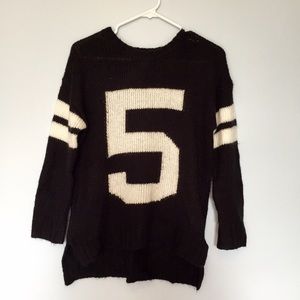 F21 Varsity 5 Knit Sweater