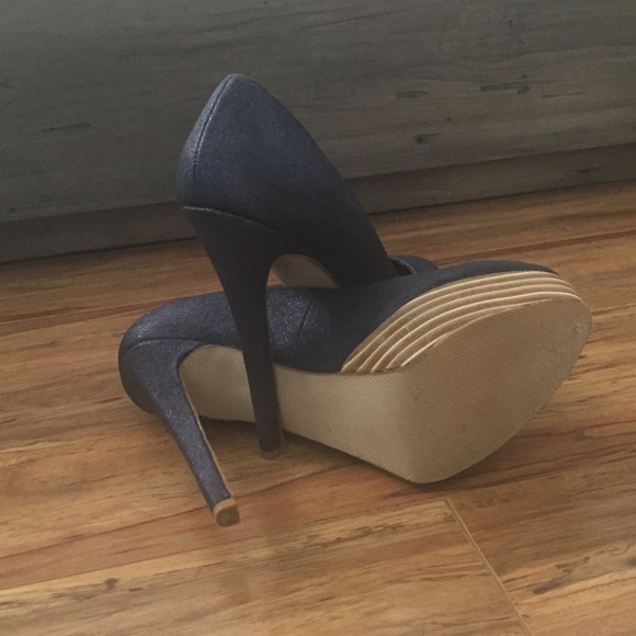 Bebe navy/sparkles pumps - Picture 4 of 4