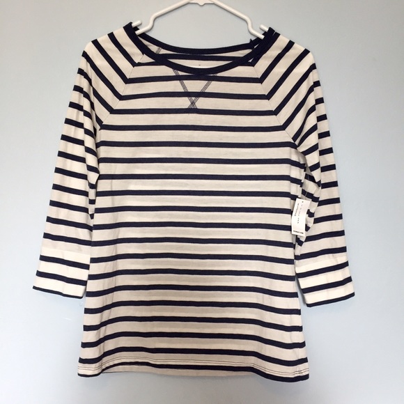 🌟Sold on Merc🌟 Old Navy Striped 3/4 Sleeve Top - Picture 1 of 1