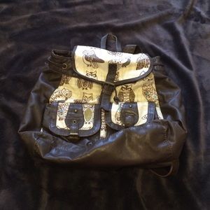 Leather backpack
