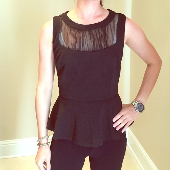 Black Peplum Top