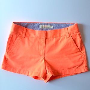 J. Crew neon orange chino shorts: size 4