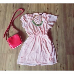 Forever21 Blush Light Pink Surplice Dress