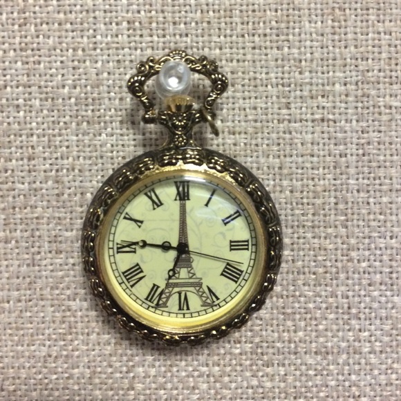 Gold Pocket Watch Clock