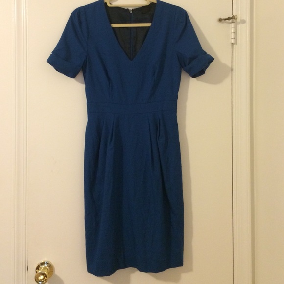J. Crew Super 120s blue suiting dress