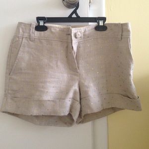 J. Crew Glitter Polka Dot Shorts Size 6
