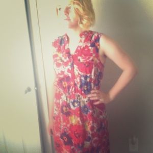 Red flowery dress