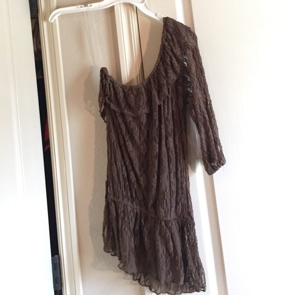 Rue 21 One Shoulder Lace Shirt - Picture 1 of 2