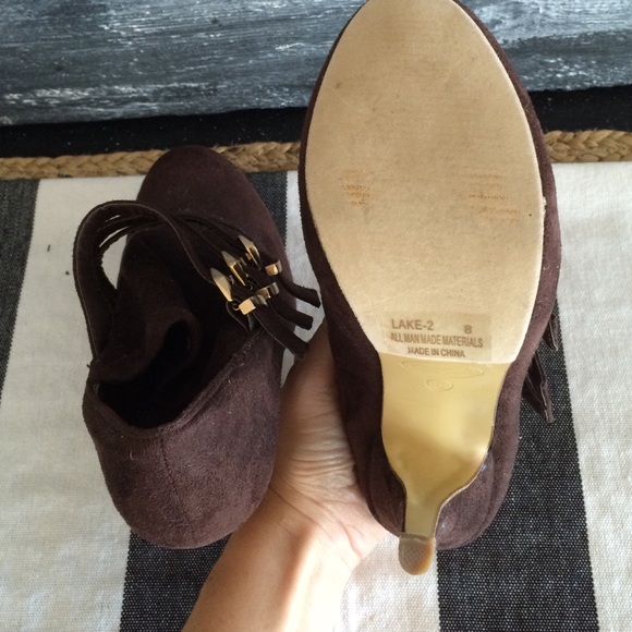 Brown suede Nordstrom booties - Picture 3 of 4