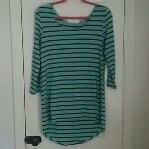 Zipper back hi low size L