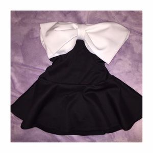 B&W Bow Peplum