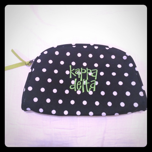 Kappa Delta polka dot cosmetic bag