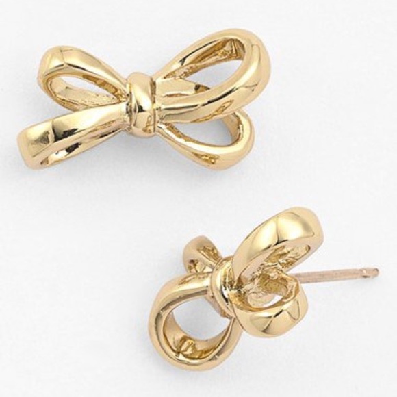 Kate spade gold bow earrings