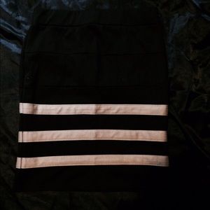 Black and Tan striped pencil skirt