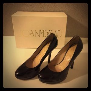 Joan & David Black Patent Leather Heels | Size 6
