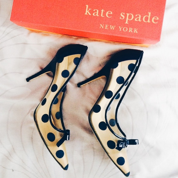 Kate Spade Polka Dot Blue Pumps