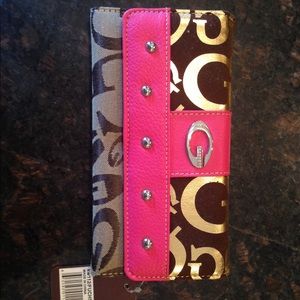 Georgia pink brown and gold wallet