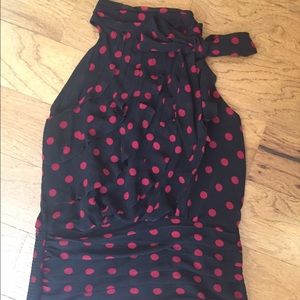 White House Black Market tie neck halter top