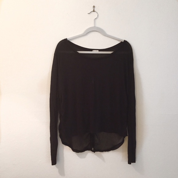 John Galt Brandy Long Sleeve Open Back Shirt