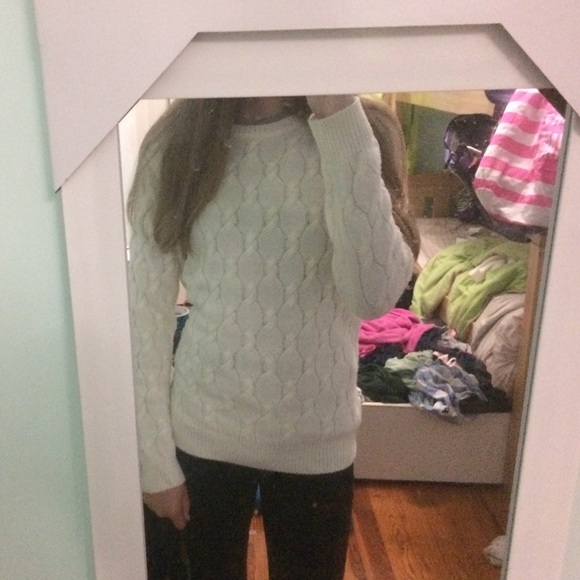 White knitted sweater