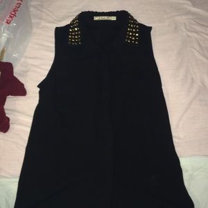 Black Studded tank