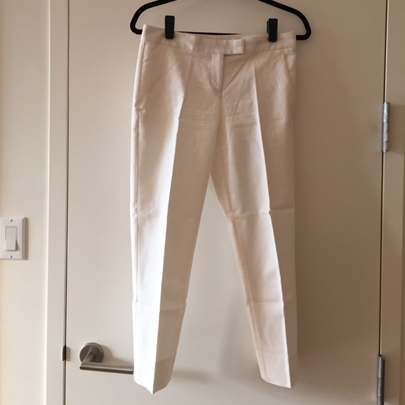 Theory white cropped pant