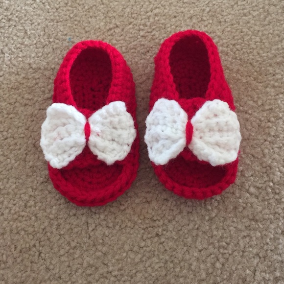 Handmade crochet baby sandals
