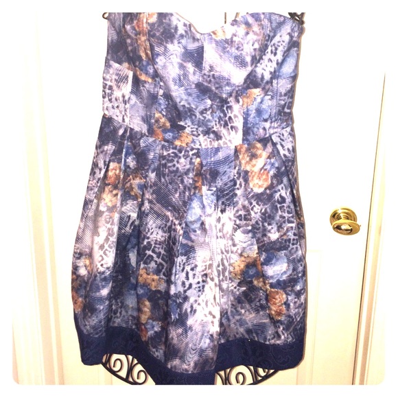 LUCCA COUTURE strapless fit n flare pattern dress