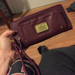 SNAKESKIN MARRON WALLET/wristlet
