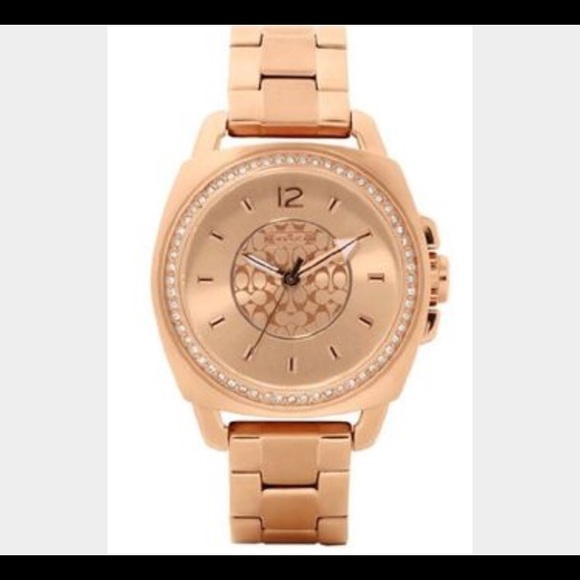 Coach Watch Classic Lady\'s Rose Gold Etched Face